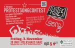 Einladungsflyer 7. Grazer Protestsongcontest